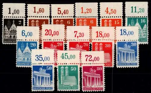 All. Besetzung Bizone Lot OR dgz aus 73-94 B Br postfrisch Bauten #OO383