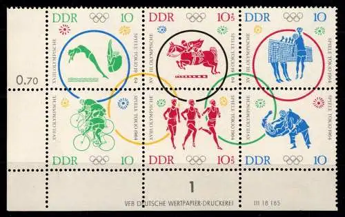 DDR 1039-1044 DV postfrisch im Sechserblock #OP026