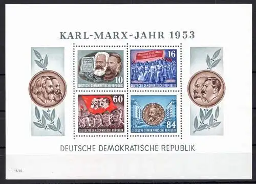 DDR Block 9 A postfrisch #OO355