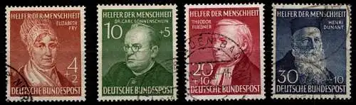 BRD 156-159 gestempelt Wohlfahrt Helfer der Menschheit #OP027