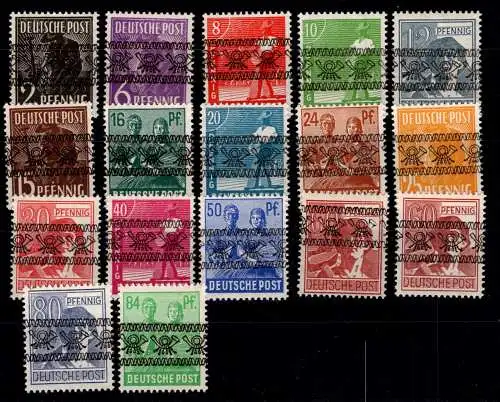 Alliierte Besetzung Bizone 36-51 I postfrisch Bandaufdruck #OO368