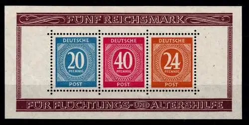 Alliierte Besetzung Block 12 A postfrisch Bi-Zone #OO357