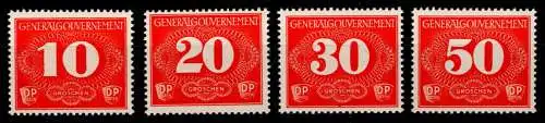Generalgouvernement Zustellungsmarken 1-4 postfrisch #OP090