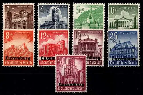 Deutsche Besetzung 2. WK Luxemburg 33-41 postfrisch #OP098