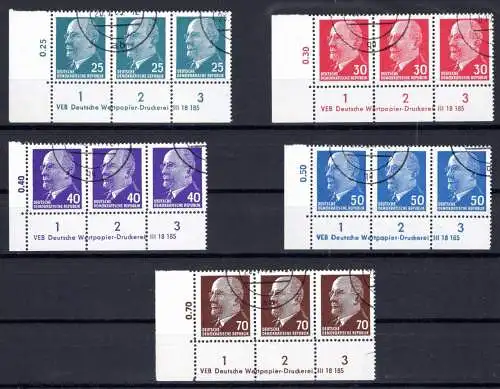 DDR 934-938 DV gestempelt Druckvermerk #OP024
