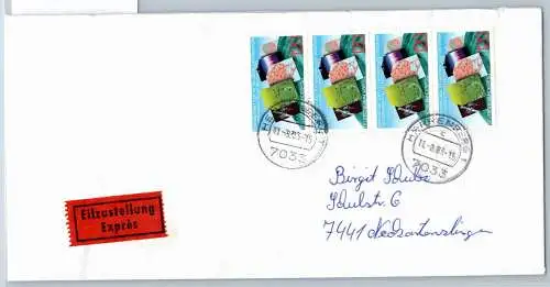 BRD Bund 1187 als Ersttagsbrief Eilzustellung Express #OP192