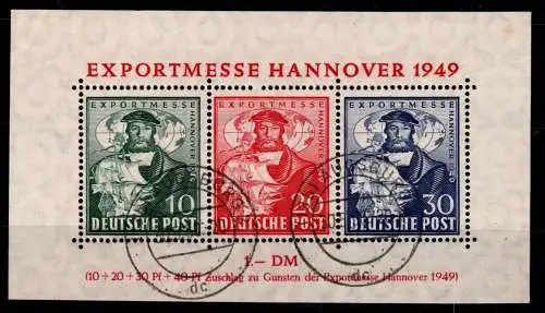 Alliierte Besetzung Block 1 gestempelt Ortsstempel Augsburg #OP031