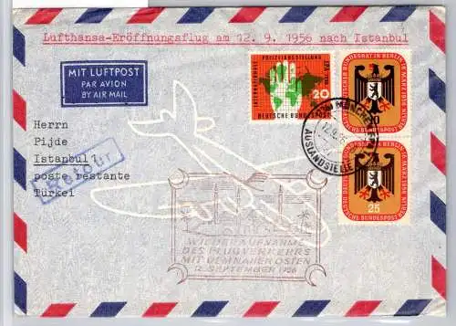 Berlin 136-137 u.a. auf Brief Lufthansa Erstflug #OP138