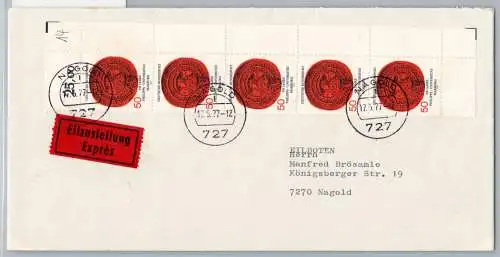 BRD Bund 939 auf Brief Eilzustellung Express #OP193