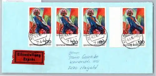 BRD Bund 823 auf Brief Eilsendung Express #OP197