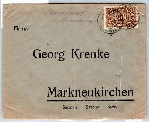 Deutsches Reich 252, 254, 268 auf Brief Mischfrankatur #OP644