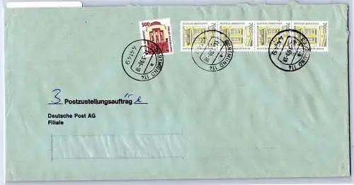 BRD Bund 1679, 1691 auf Brief Postzustellungsauftrag #OP179