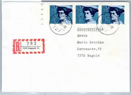 BRD Bund 829 auf Brief Einschreiben #OP603