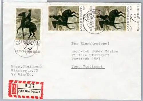 BRD Bund 987 auf Brief Einschreiben #OP159