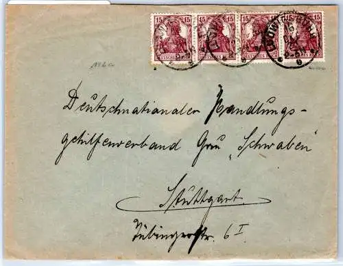 Deutsches Reich 142 a auf Brief gepr. Infla Berlin #OP640