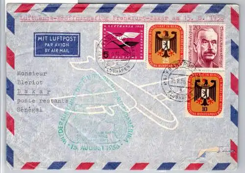 Berlin 136-137 u.a. auf Brief Lufthansa Erstflug #OP137