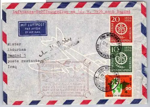 Berlin 138-139 u.a. auf Brief Lufthansa Erstflug #OP142