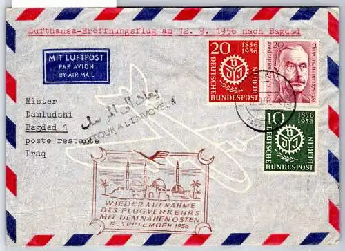Berlin 138-139 u.a. auf Brief Lufthansa Erstflug #OP141