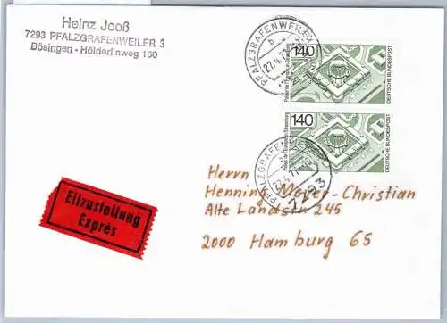 BRD Bund 921 auf Brief Eilzustellung Express #OP160