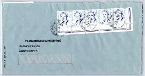 BRD Bund 1940 auf Brief Postzustellungsauftrag #OP177