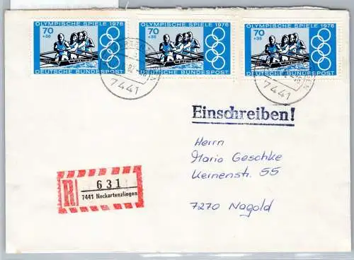 BRD Bund 885 auf Brief Einschreiben #OP168