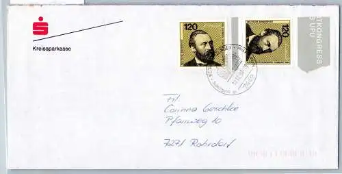 BRD Bund 1217 aus Bl. 19 auf Fernbrief MeF #OP173