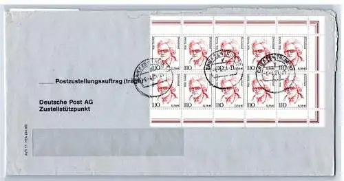 BRD Bund 2150 auf Brief Postzustellungsauftrag #OP185