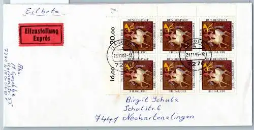 BRD Bund 1192 auf Brief Eilzustellung Express #OP196