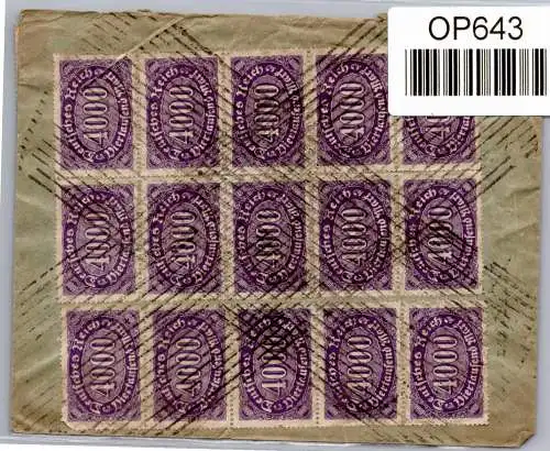 Deutsches Reich 255, 256 auf Brief Massenfrankatur #OP643