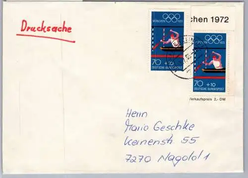 BRD Bund 737 aus Block 8 auf Brief Drucksache #OP612