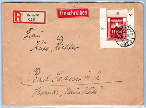 Deutsches Reich 829 auf Brief als Einzelfrankatur #OP628