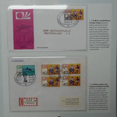 Motiv- Fußball kleine Sammlung zur WM im Post Binder #LZ905