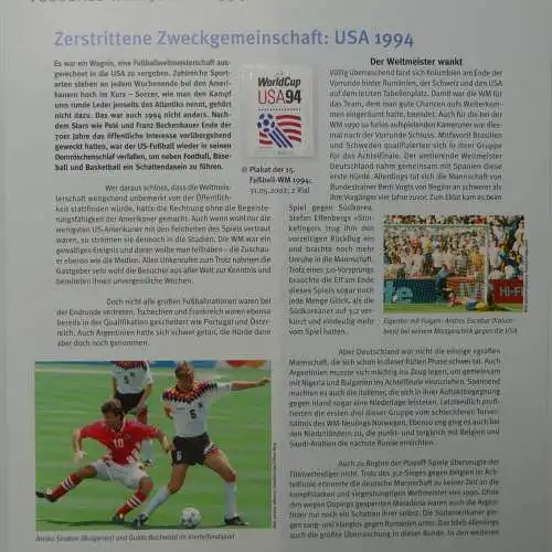 Motiv- Fußball kleine Sammlung zur WM im Post Binder #LZ905