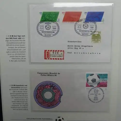 Motiv- Fußball kleine Sammlung zur WM im Post Binder #LZ905