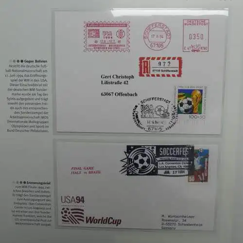 Motiv- Fußball kleine Sammlung zur WM im Post Binder #LZ905