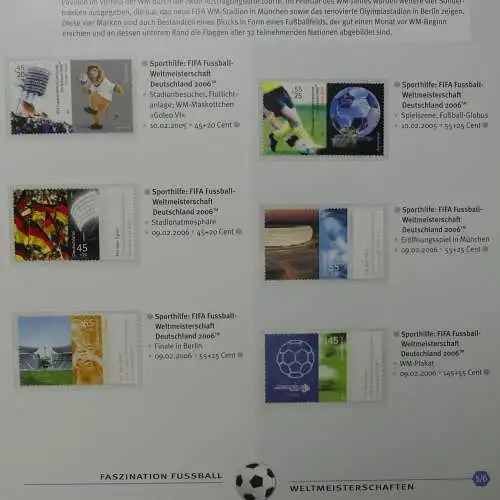 Motiv- Fußball kleine Sammlung zur WM im Post Binder #LZ905