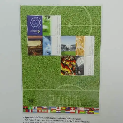 Motiv- Fußball kleine Sammlung zur WM im Post Binder #LZ905