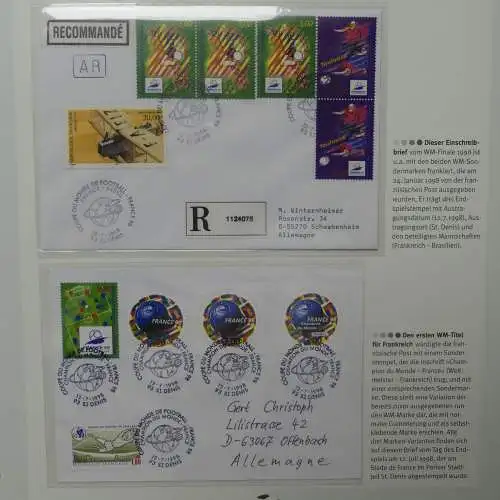 Motiv- Fußball kleine Sammlung zur WM im Post Binder #LZ905
