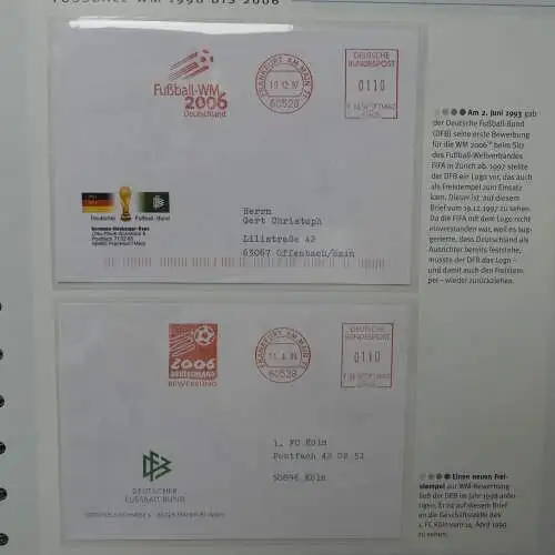 Motiv- Fußball kleine Sammlung zur WM im Post Binder #LZ905