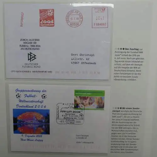 Motiv- Fußball kleine Sammlung zur WM im Post Binder #LZ905