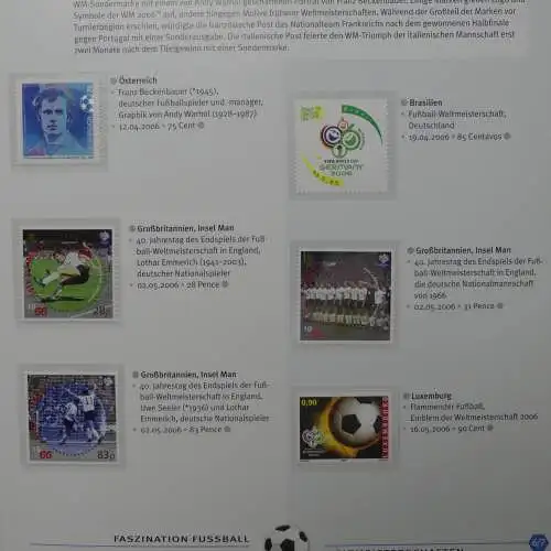Motiv- Fußball kleine Sammlung zur WM im Post Binder #LZ905