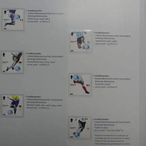 Motiv- Fußball kleine Sammlung zur WM im Post Binder #LZ905