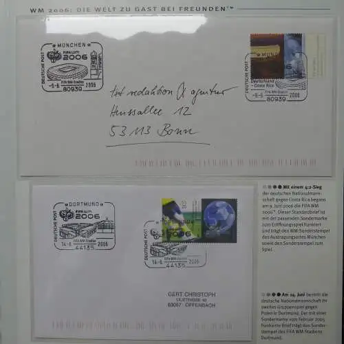 Motiv- Fußball kleine Sammlung zur WM im Post Binder #LZ905