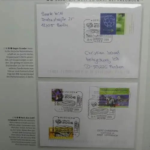 Motiv- Fußball kleine Sammlung zur WM im Post Binder #LZ905
