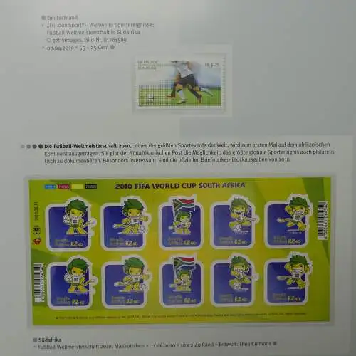 Motiv- Fußball kleine Sammlung zur WM im Post Binder #LZ905