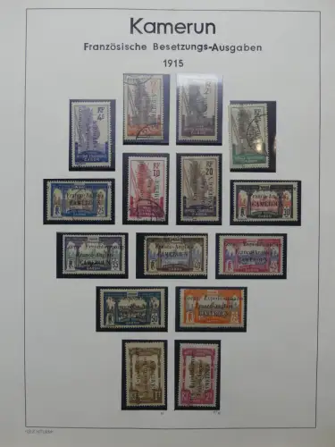 Kamerun Partie 1915-1917 gestempelt, 2.300 € KW auf Seiten #LZ863