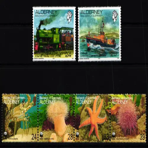 Großbritannien Guernsey Alderney Jahrgang 1993 mit 59-64 postfrisch #KG591
