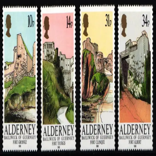 Großbritannien Guernsey Alderney Jahrgang 1986 mit 28-31 postfrisch #KG597