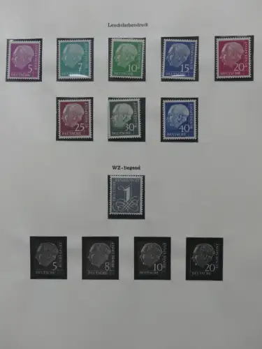 BRD Bund bis auf Posthorn ** und gestempelt komplet im Lindner Vordruck #LZ641