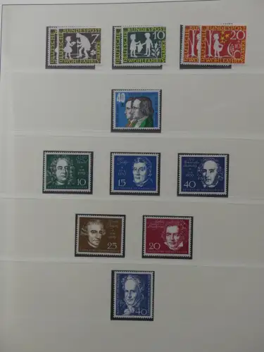 BRD Bund bis auf Posthorn ** und gestempelt komplet im Lindner Vordruck #LZ641